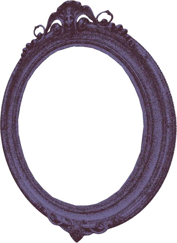 Moldura oval vitoriana em duotone lavanda