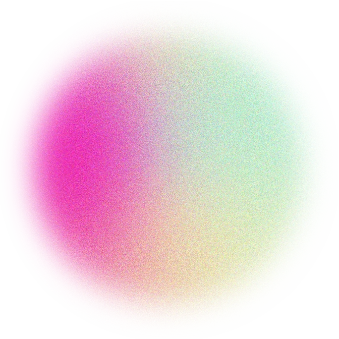 Orbe granulado tricolor: magenta, menta e lima